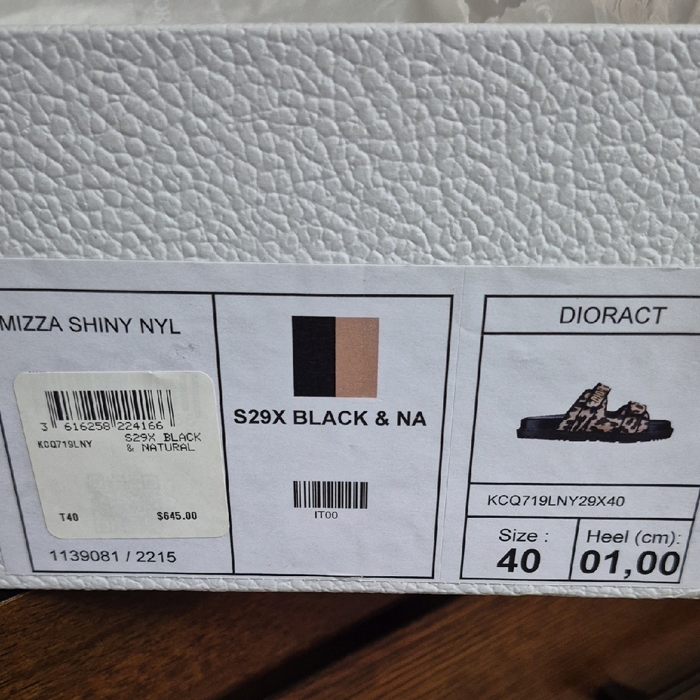 Dior Black and Tan Patterned Sandals - Picture 2 of 5